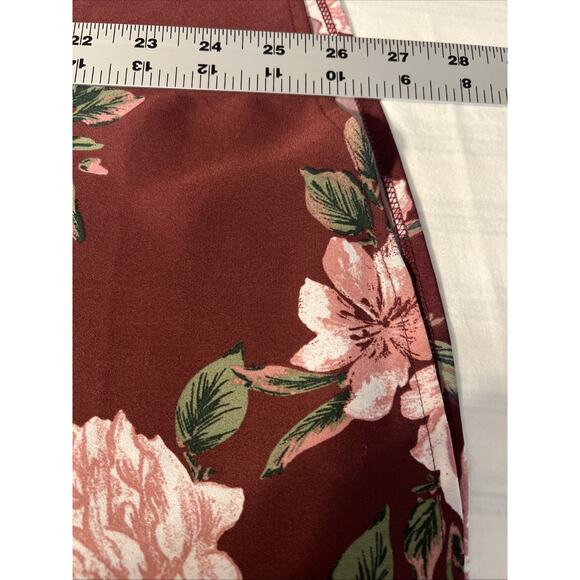 41 Hawthorn Womens Blouse Plus Size 2X Burgundy Floral Button Front Boho Office - Picture 10 of 10